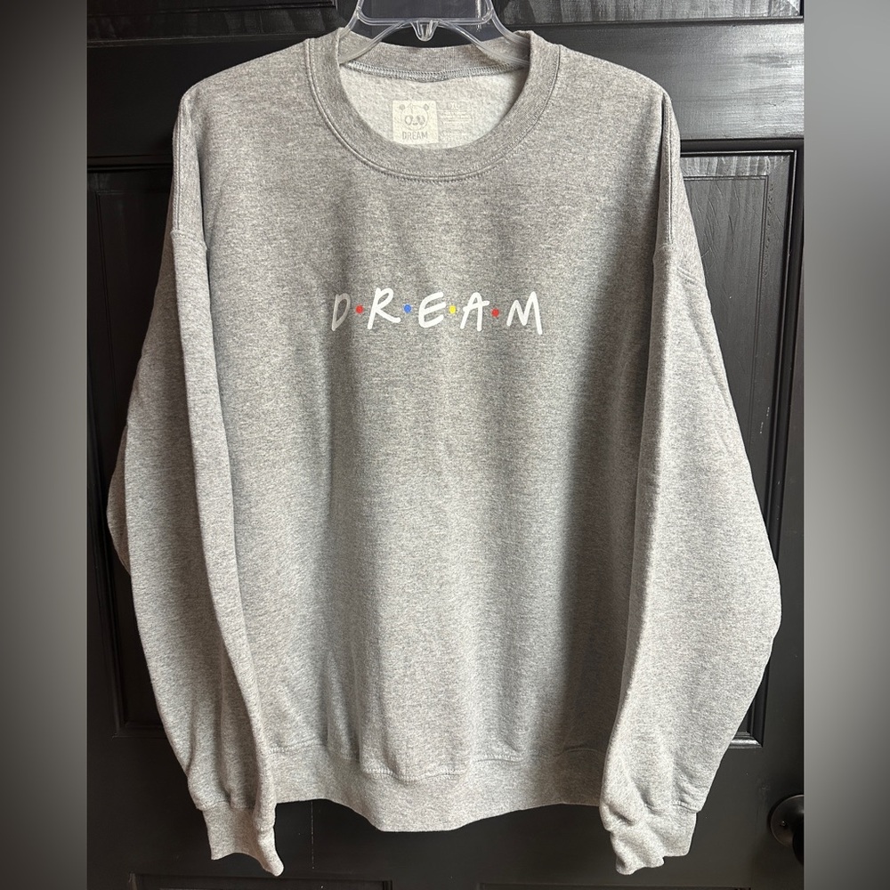 DREAM Clothing Gray Long Sleeve Sweatshirt “I’ll Be There For You” Print Size XL